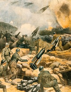 Bombing of Carso Lines by Achille Beltrame