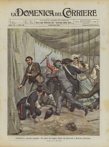 Carabinieri and Rural Guards Grapple with Gypsies Inside a Shack in Mortizza (Piacenza)
