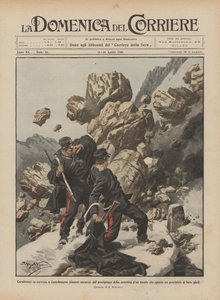 Carabinieri on duty in Castelmagno (Cuneo) surprised by the collapse of a mountain summit