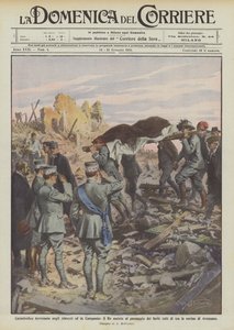 Catastrophic Earthquake in Abruzzi and Campania, the King Witnesses the Passage of the Wounded