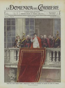 How Pius X Receives Pilgrimages in the Vatican During the Summer, the Blessing from the Balcony