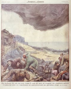Cover illustration of meteorite falling on Japan by Achille Beltrame