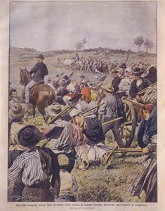 Occupation of Latifundia; Apulia, Italy by Achille Beltrame