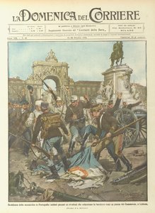 Decline of the Monarchy in Portugal, Soldiers Who Joined the Rebels Trample the Flag