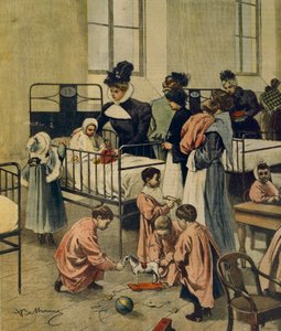 Distribution of Christmas Gifts to Poor Children in Hospital by Achille Beltrame