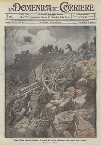 After the Last Offensive on the Carso, the Recovery of Cannons Abandoned by the Austrians in the Sinkholes by Achille Beltrame