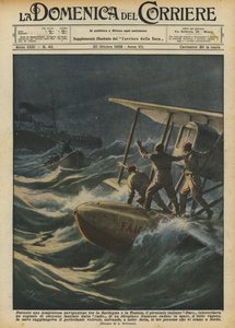 During a Stormy Voyage between Sardinia and Tunisia, the Italian Steamer Duce? by Achille Beltrame