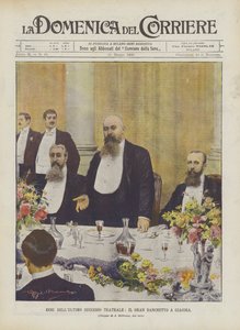 Echoes of the Latest Theatrical Success, The Grand Banquet for Giacosa by Achille Beltrame