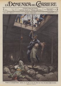 Heroism on an Italian Steamer, Captain Lowers Himself into an Infected Hold to Save Two