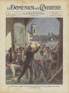 The Agrarian Strikes in Lombardy, Assault by Peasants on the Castle of the Dukes Visconti di Modrone, Near Gallarate