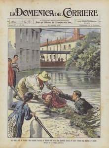 The Humble Acts of Valor, A Customs Guard in Milan Saving a Girl Who Fell into the Water