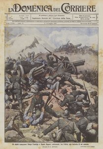 The alpini storm Malga Fossetta and Monte Magari, capturing, among other things, a battery of six cannons