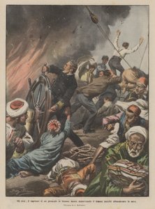 The Heroes, the Captain of a Burning Steamer Dies Steering the Helm Instead of Abandoning the Ship