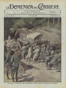 Great artillery maneuvers in the Fields of Hannibal (Rocca di Papa), transport of a mortar by 60 soldiers