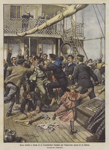 Serious Clash on Board a French Ocean Liner Due to the Sudden Madness of an Italian