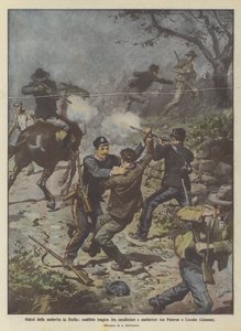 Flashes of Crime in Sicily: Tragic Conflict Between Carabinieri and Criminals Between Paterno and Licodia (Catania) by Achille Beltrame