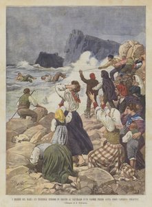 The Dramas of the Sea, A Terrible Episode Following the Shipwreck of a Steamship Near Santa Croce Camerina (Syracuse)