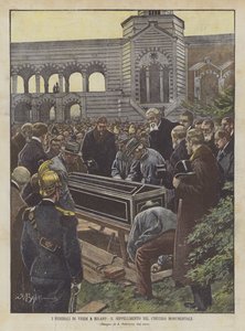 The Funerals of Verdi in Milan, The Burial in the Monumental Cemetery by Achille Beltrame