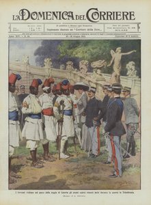 The Sovereigns Visit the Eritrean Ascari Wounded During the War in the Park of the Royal Palace of Caserta