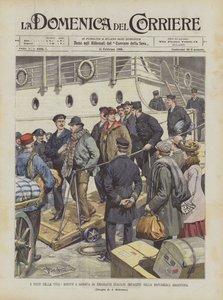 The Defeated of Life, Arrival in Genoa of Italian Emigrants Driven Mad in the Argentine Republic by Achille Beltrame