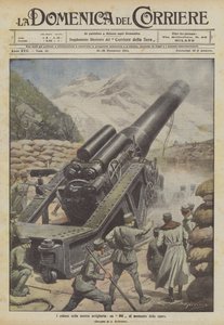 The Giants of Our Artillery, a 305 at the Moment of Firing