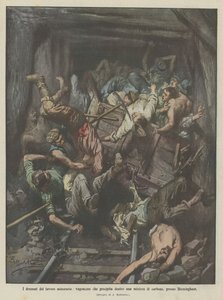 The Dramas of Mining Work, Cart Falls into a Coal Mine Near Birmingham
