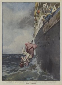 The Dramas of Life: A Young Lady Throws Herself from an Ocean Liner with Her Child, Both Drown