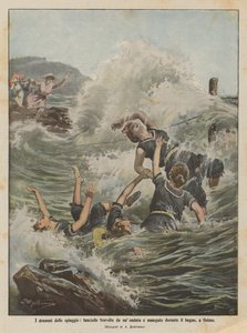 The Dramas of the Beaches, Girls Overwhelmed by a Wave and Drowned During Bathing in Osimo
