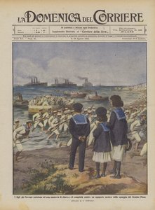 The children of the Sovereigns attend a landing and conquest maneuver against a supposed enemy