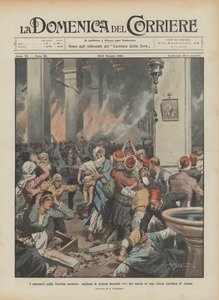 The massacres in Asian Turkey, thousands of Armenians burned alive by Turks in a Catholic church in Adana