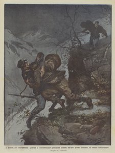 The Dangers of Smuggling, Guard and Smuggler Fall Together from a Height Near...