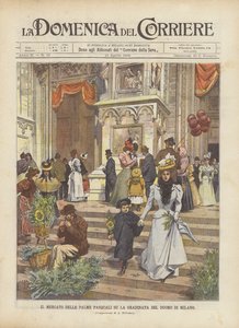 The Palm Sunday Market on the Steps of the Milan Cathedral