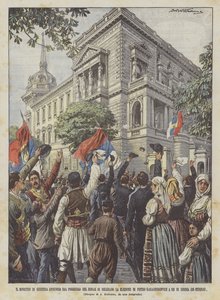 The Minister of Justice Announces from the Balcony of the Konak in Belgrade the Election of Peter