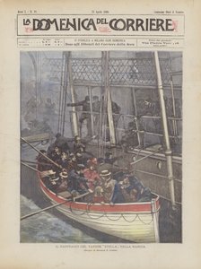 The Wreck of the Steamship Stella in the Channel by Achille Beltrame