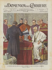 Pope Leo XIII Pronounces the Words of the Apostolic Blessing in Front of the Phonograph