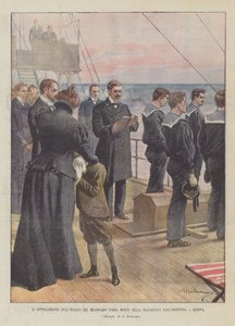 The Burial at Sea of the Millionaire Tomba Who Died During the Crossing from Argentina to Genoa
