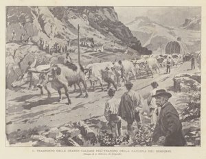 The Transport of Large Boilers for the Sempione Tunnel by Achille Beltrame
