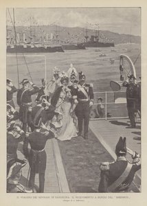 The Journey of the Sovereigns in Sardinia, The Reception Aboard the Brennus