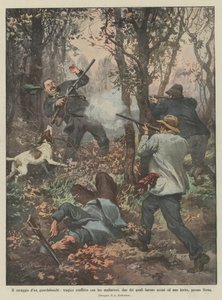 The Courage of a Forest Ranger, Tragic Conflict with Three Criminals, Two of Whom Were Killed by Achille Beltrame