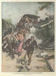 The Derailment of a Locomotive on the Milan-Gallarate Tram Line