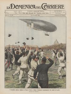 The Italian Military Airship in Piazza d