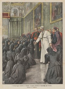 The Lombard Pilgrimage to the Vatican, Ladies Admitted to Kiss the Pope
