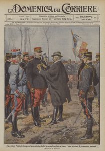 President Poincare Awards Generalissimo Joffre the Military Medal for Valor by Achille Beltrame