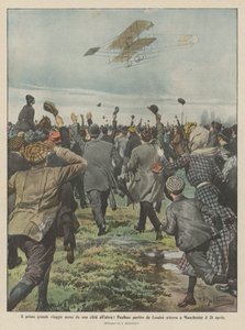 The first great air journey from one city to another, Paulhan departed from London lands in Manchester on April 28