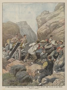 The Beijing-Paris Car Raid, Prince Borghese and L. Barzini in Their Itala by Achille Beltrame