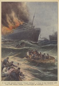 The Burning of the French Motor Ship Georges Philippar off Cape Guardafui