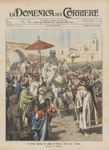 The Solemn Entrance of the Sultan of Morocco Abd-el-Aziz in Rabat by Achille Beltrame