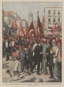Sultan Abdul Hamid regrants the constitution after 32 years, manifestations of joy