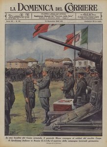 In a Location on the Eastern Front, General Messe Presents to the Soldiers of the Old Corps...