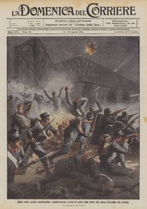 Beginning of the Austro-Serbian War, Battle Near the Bridge on the Sava Connecting Austria to Serbia